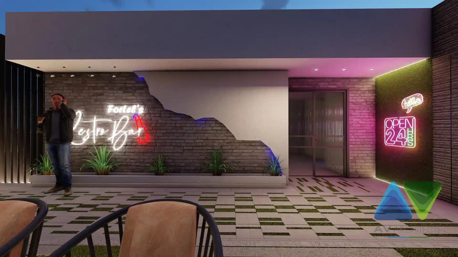 Fortal Rooftop Bar commercial Interior Project